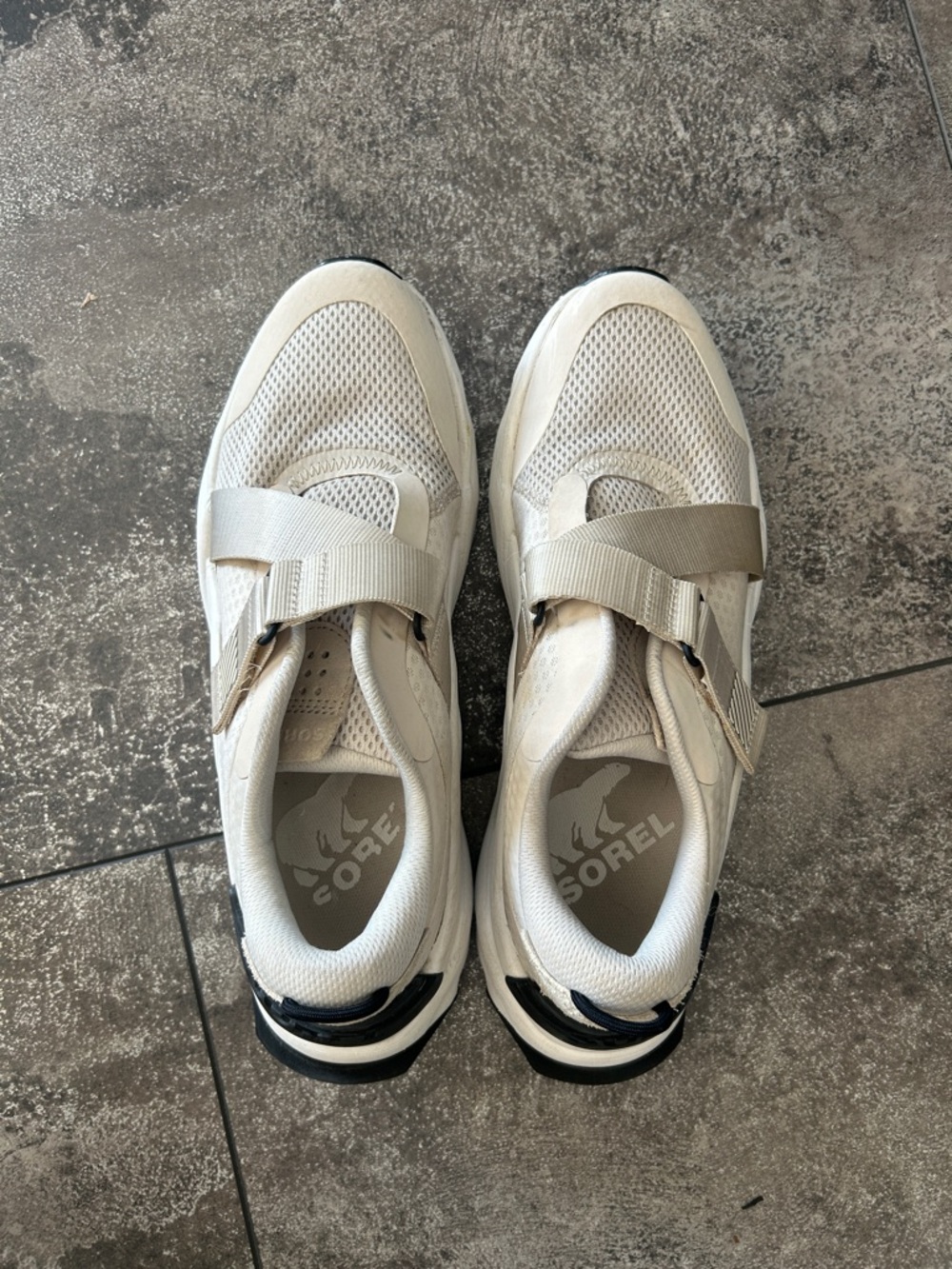 Sorel Neutral Beige Slip-On Athletic Sneakers with Strap - Picture 3 of 6